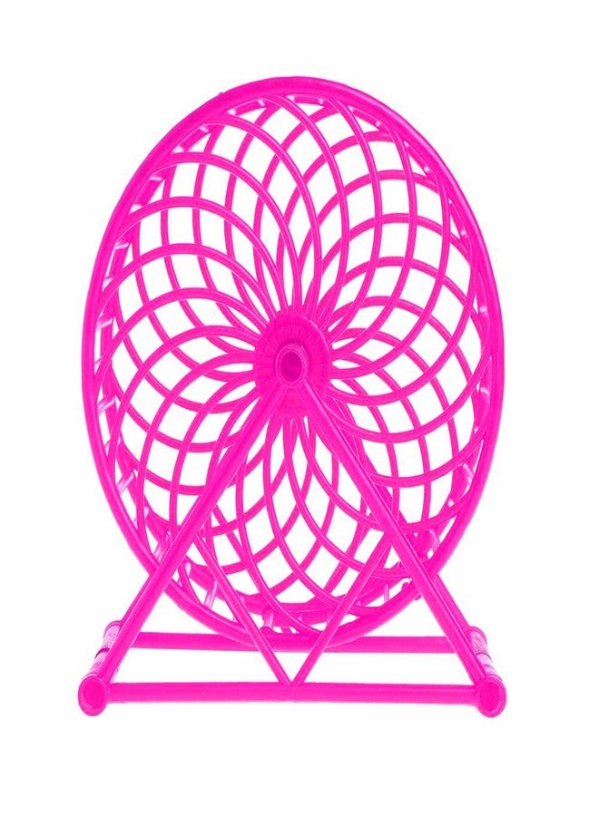 Sage Square 13cm Jumbo Running Cum Jogging Cum Exercise Wheel for Hamster/Dwarf/Gerbil/Mice/Mouse (Pink) - Image 3